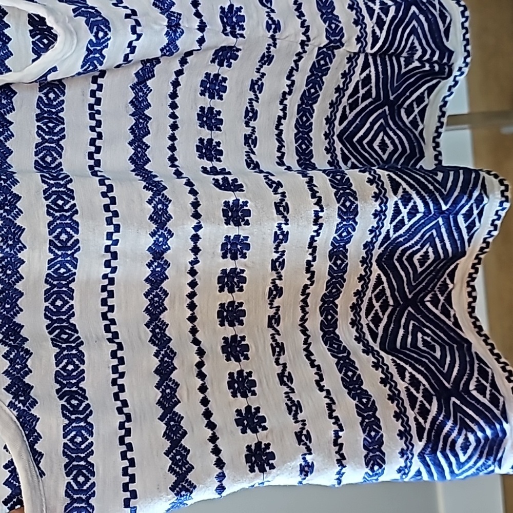 Sam Edelman Blue Embroidered Racerback Tank - Picture 7 of 9